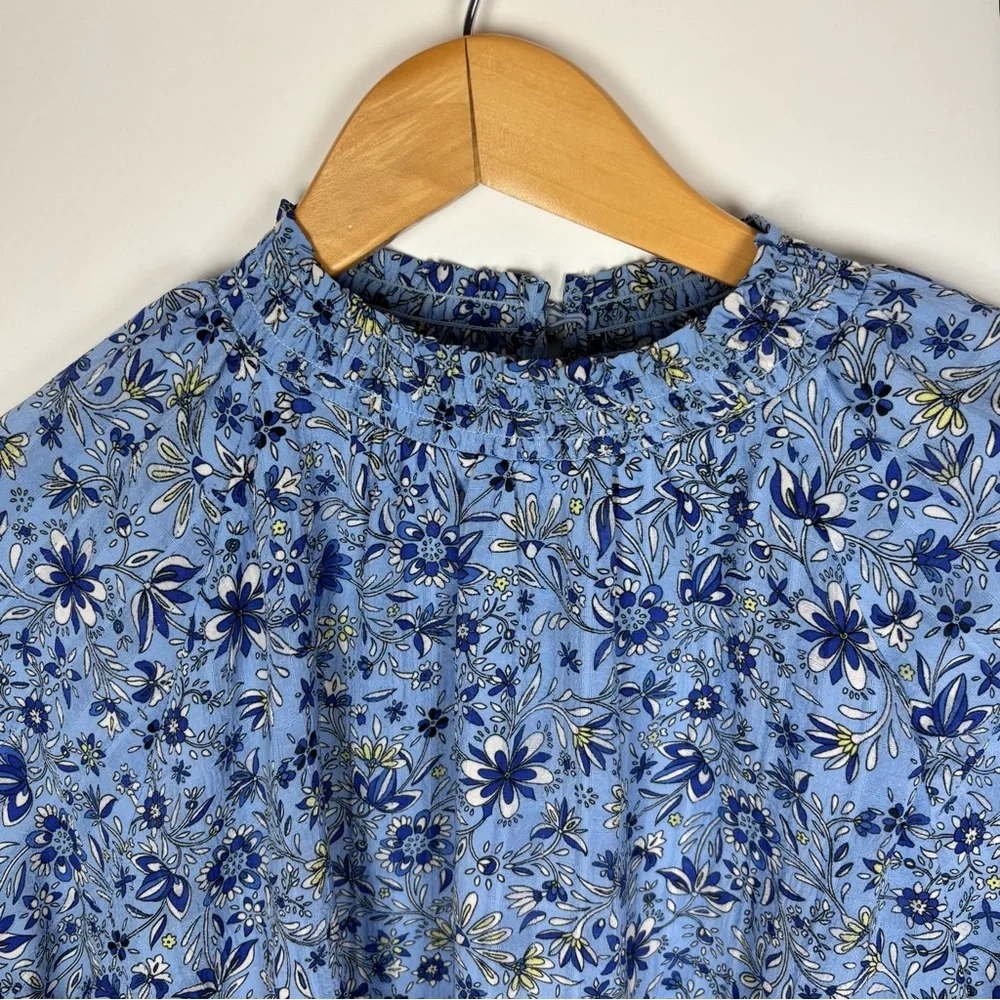 LOFT Blue Floral Blouse - Picture 5 of 10